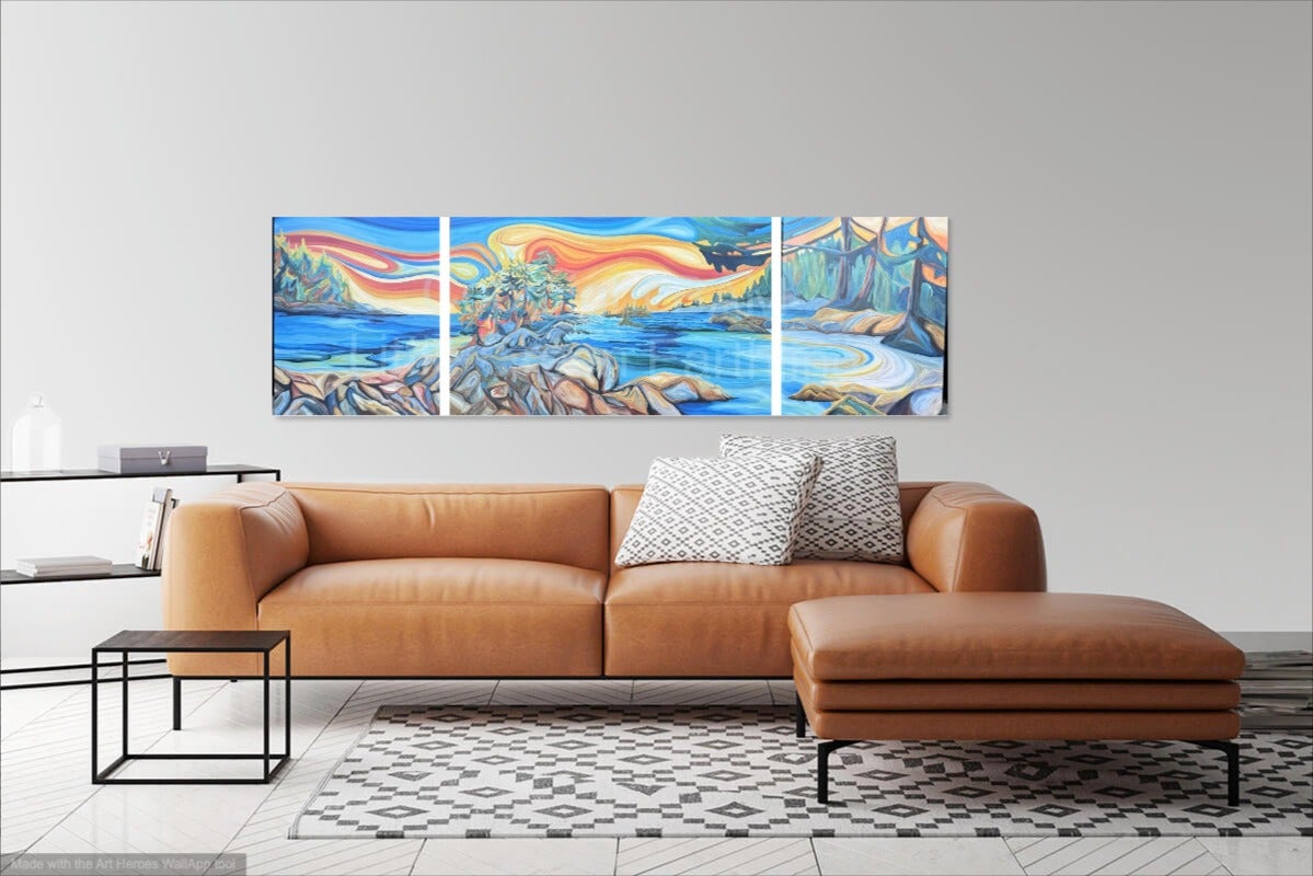Ucluelet, BC -Triptych 3 piece canvas set 