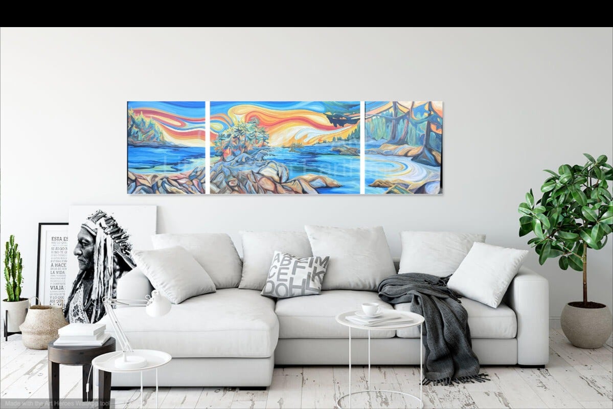 Ucluelet, BC -Triptych 3 piece canvas set 