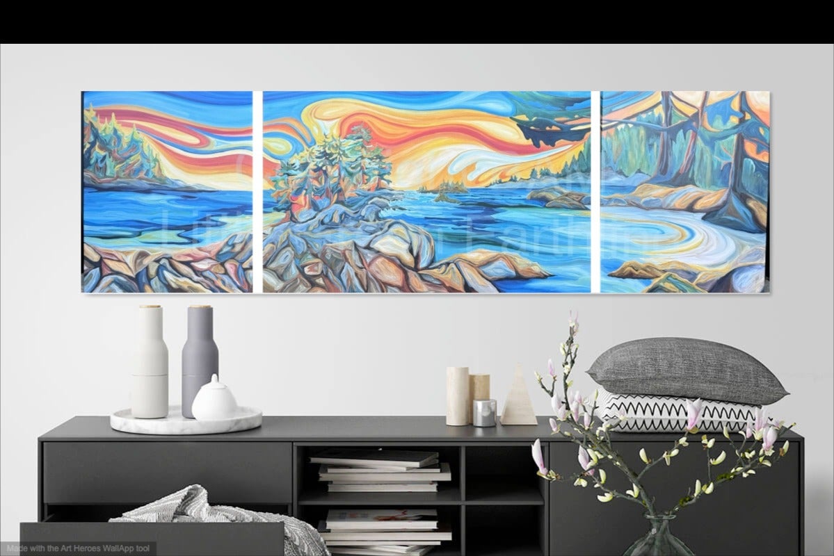 Ucluelet, BC -Triptych 3 piece canvas set 