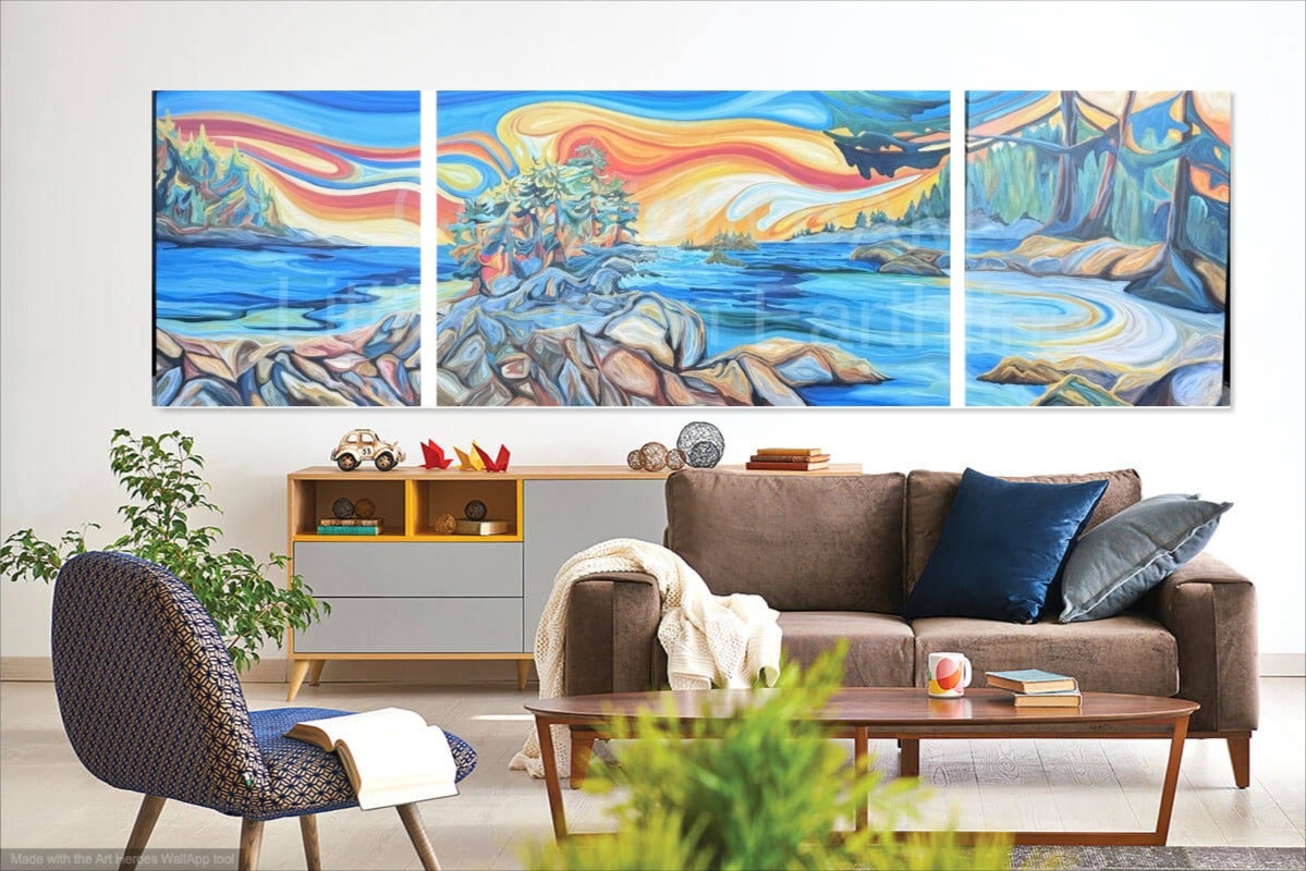 Ucluelet, BC -Triptych 3 piece canvas set 